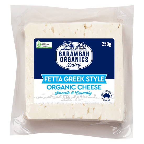 250g of Organic FETA Cheese - Organic Feta - Barambah Organics